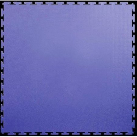 LOCK-TILE Lock-TileÂ PVC Floor Tiles, , 19.5x19.5", Textured, Blue SM008